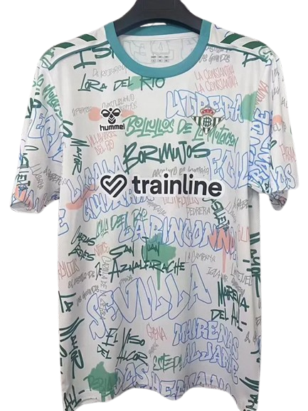 25-26 Real Betis White Graffiti Training Shirt