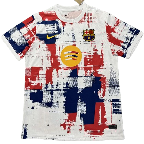 25-26 Barcelona Special Edition White Red Training Shirt