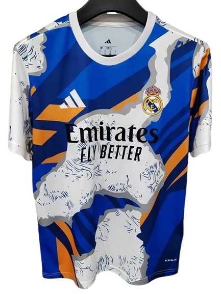 25-26 Real Madrid Blue Orange Special Edition Training Shirt