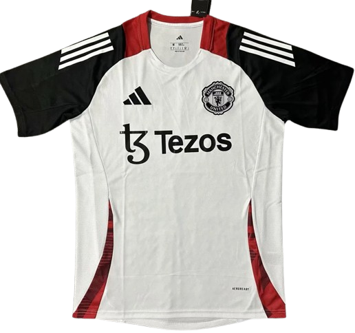 25-26 Man Utd White Black Training Shirt