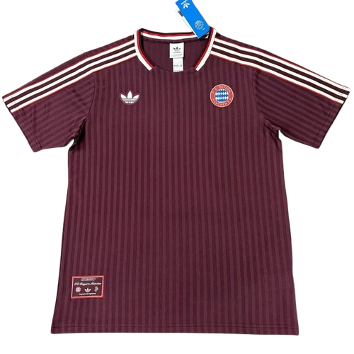 25-26 Bayern Brown Red Casual Edition Training Shirt