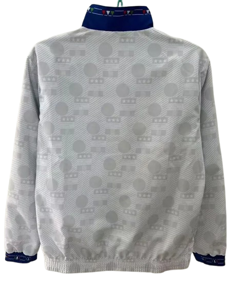 1994 Italy Blue & White Retro Double Sided Windbreaker