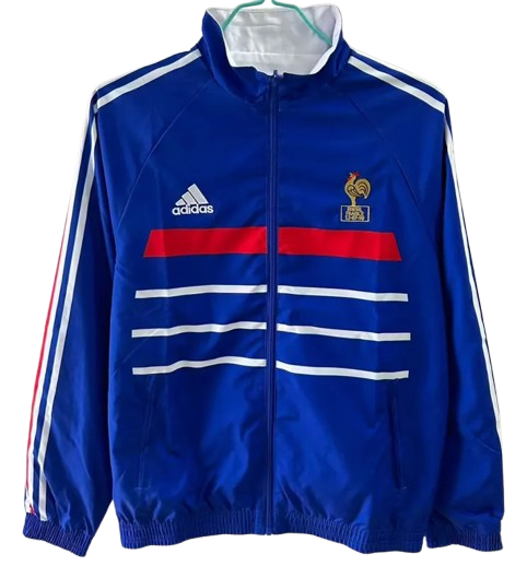 1998 France Blue & White Retro Double Sided Windbreaker