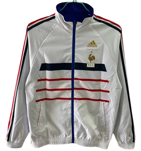 1998 France Blue & White Retro Double Sided Windbreaker