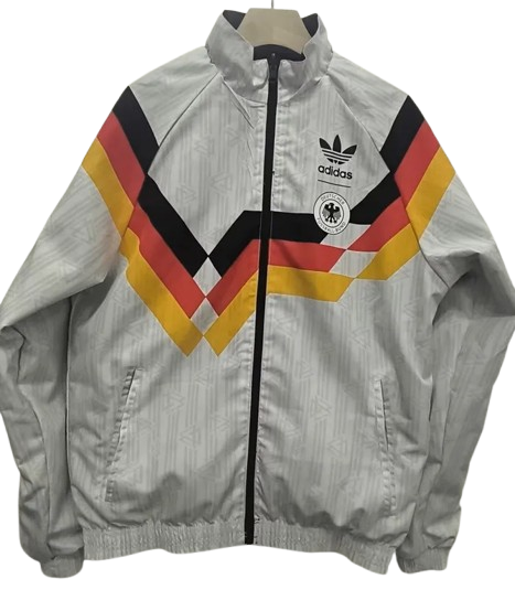 1990 Germany White & Black Retro Double Sided Windbreaker