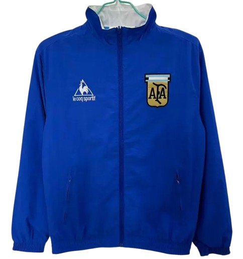 1986 Argentina Blue & White Retro Double Sided Windbreaker