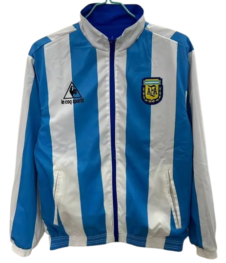 1986 Argentina Blue & White Retro Double Sided Windbreaker