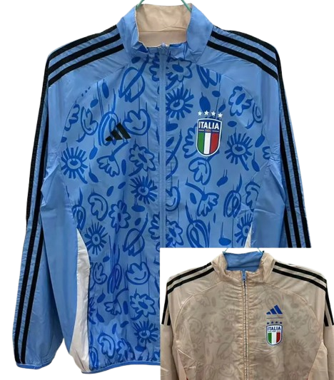 25-26 Italy Blue & Khaki Double Sided Windbreaker