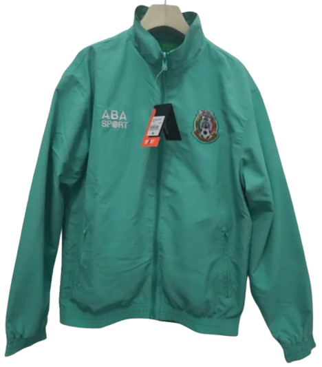 1995 Mexico Lake Blue & Green Retro Double Sided Windbreaker