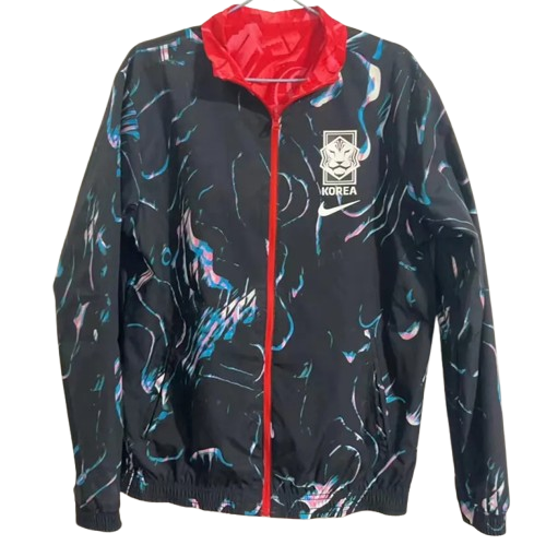 2024 South Korea Red & Black Double Sided Windbreaker