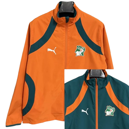 25-26 Ivory Coast Orange & Green Double Sided Windbreaker