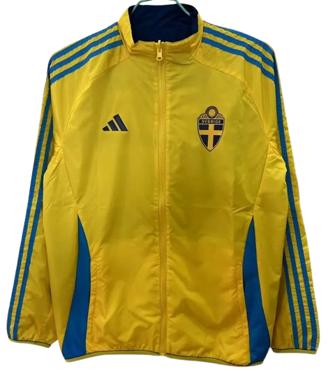 25-26 Sweden Yellow & Royal Blue Double Sided Windbreaker