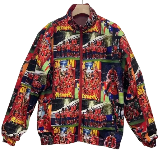 24-25 Spain Red "Eurocopa Winners" Double Sided Windbreaker