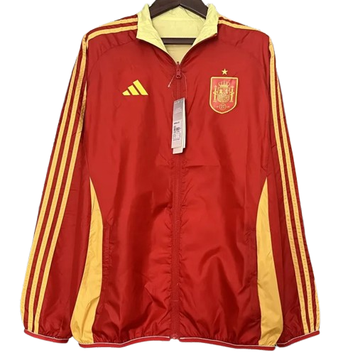24-25 Spain Red & Yellow Double Sided Windbreaker
