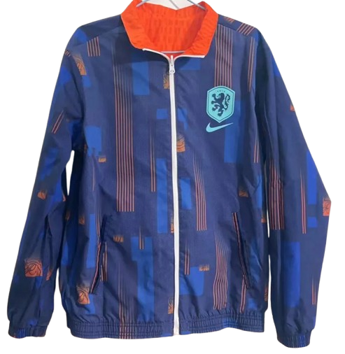 24-25 Netherlands Orange & Blue Double Sided Windbreaker