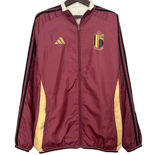24-25 Belgium Red & Khaki Double Sided Windbreaker