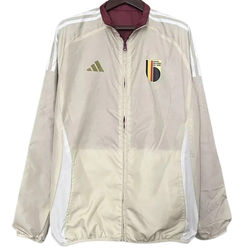 24-25 Belgium Red & Khaki Double Sided Windbreaker