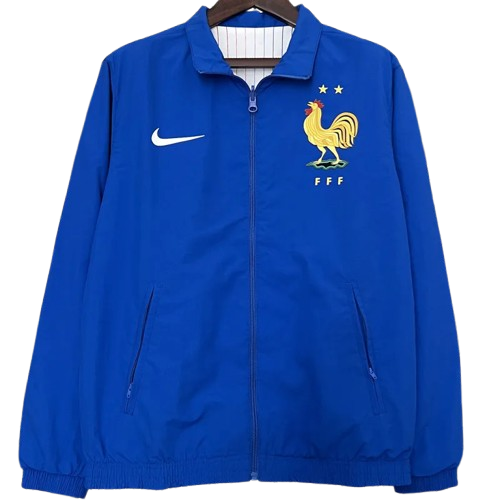 24-25 France Blue & White Double Sided Windbreaker