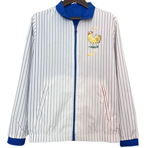 24-25 France Blue & White Double Sided Windbreaker