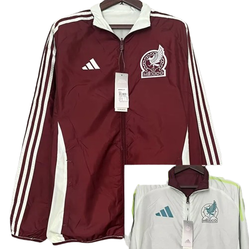 24-25 Mexico Red & White Double Sided Windbreaker