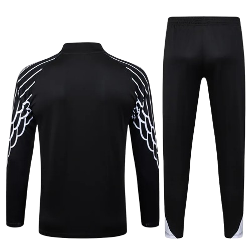 25-26 PSG Black Half Pull Tracksuit