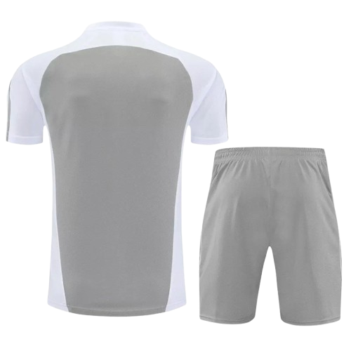 25-26 Real Madrid Grey White Training Short Suit