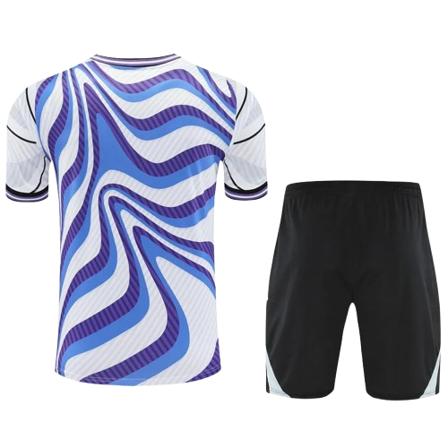 25-26 Real Madrid White Blue Training Short Suit