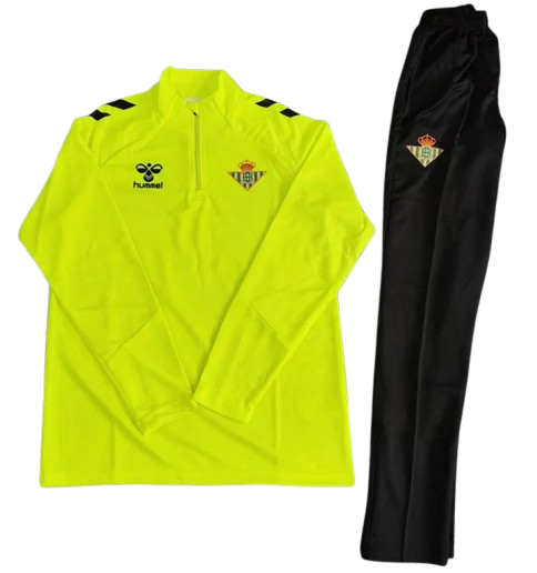 25-26 Real Betis Fluorescent Green Half Pull Tracksuit