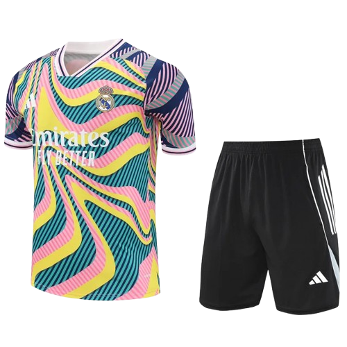 25-26 Real Madrid Yellow Green Training Short Suit