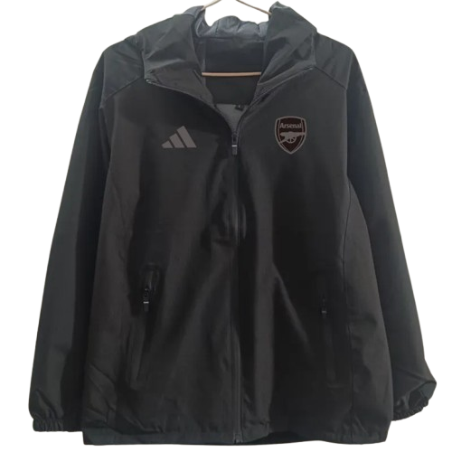 25-26 Arsenal Black Windbreaker