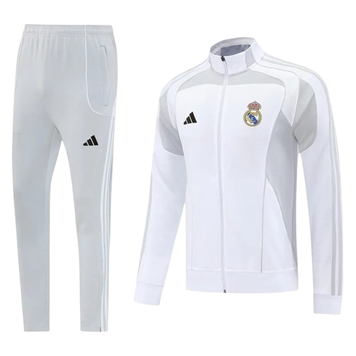 25-26 Real Madrid White Jacket Tracksuit