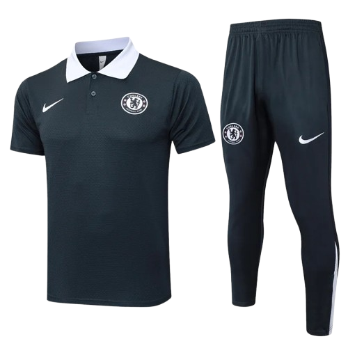 25-26 Chelsea Dark Gray Polo Tracksuit