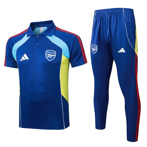 25-26 Arsenal Fancy Blue Polo Tracksuit