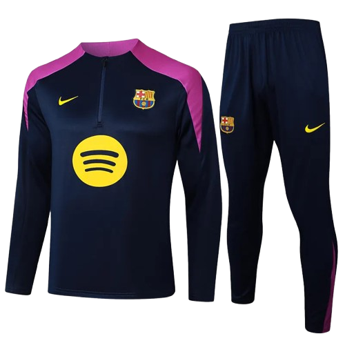 25-26 Barcelona Royal Blue Half Pull Tracksuit