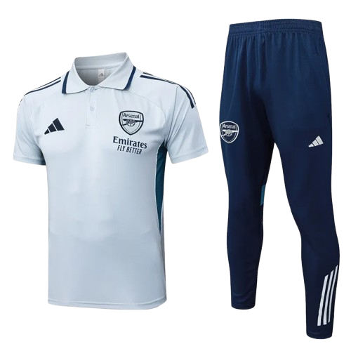 25-26 Arsenal Light Gray Polo Tracksuit