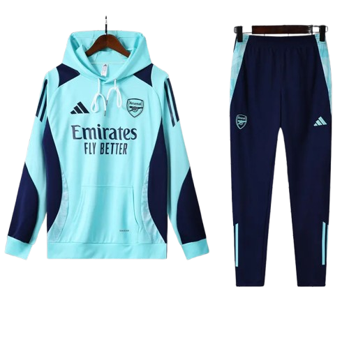 24-25 Arsenal Light Green Hoodie Tracksuit