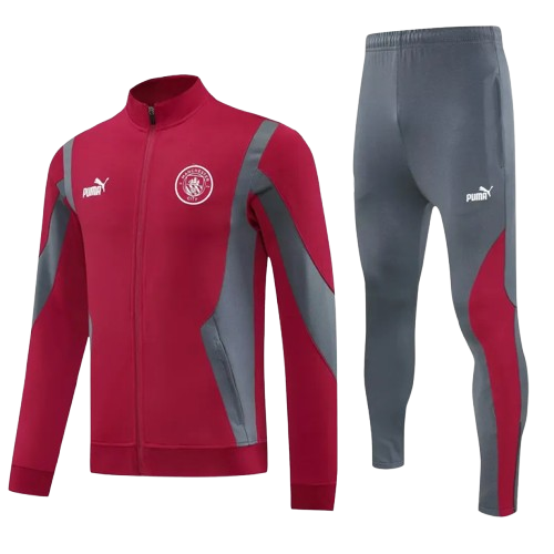 25-26 Man City Red Jacket Tracksuit