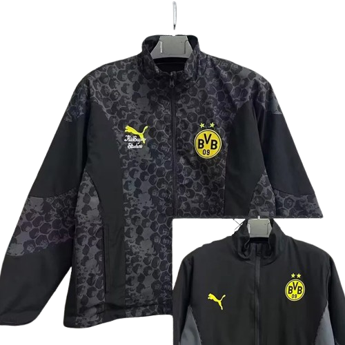 25-26 Dortmund Grey & Black Double Sided Windbreaker