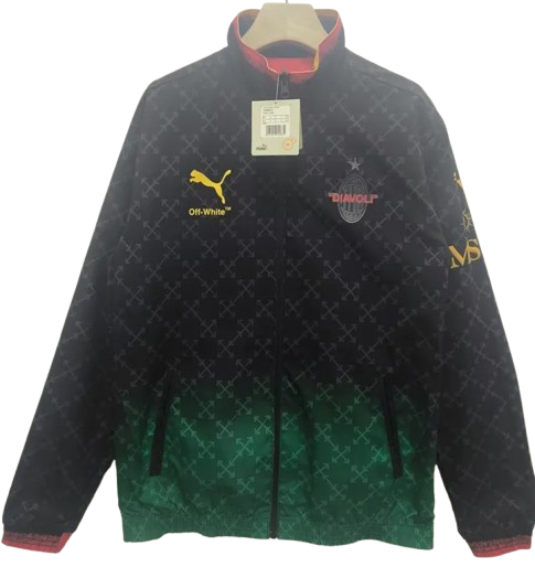 24-25 AC Milan Red & Black Double Sided Windbreaker