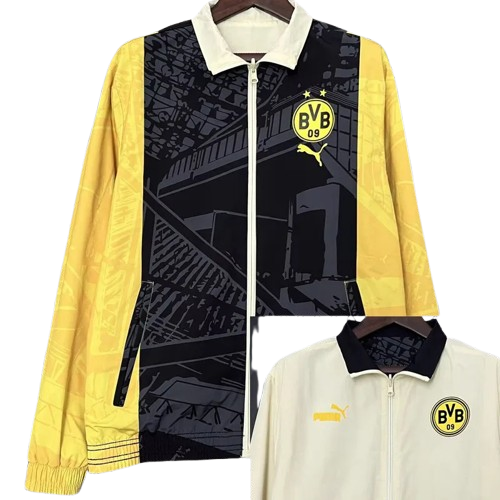 2024 Dortmund Black & Khaki Double Sided Windbreaker