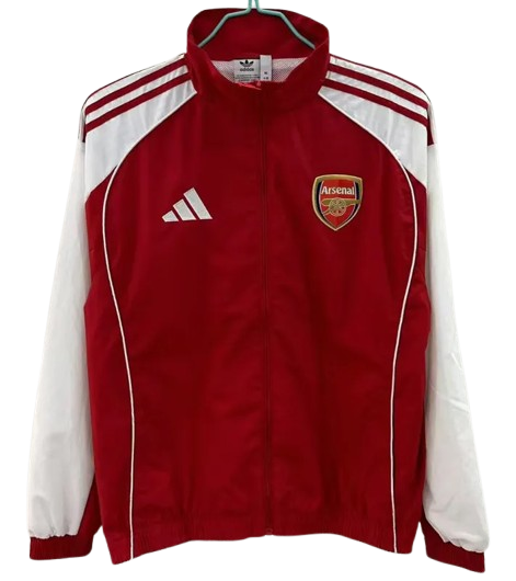 25-26 Arsenal Red ~ White Windbreaker