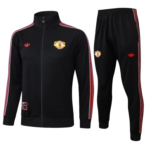 25-26 Man Utd Black Jacket Tracksuit