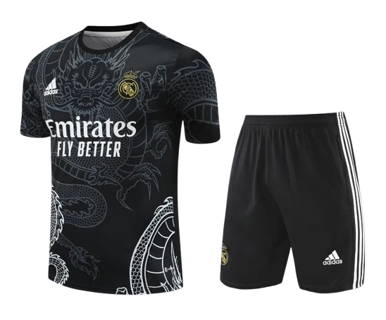 24-25 Real Madrid Black Training Short Suit