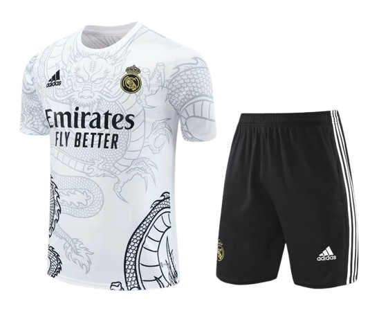 24-25 Real Madrid White Training Short Suit