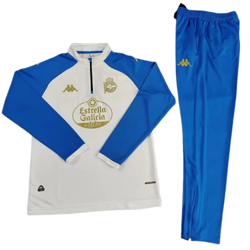25-26 Deportivo de La Coruña White Half Pull Tracksuit