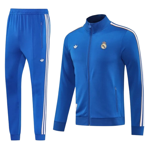 25-26 Real Madrid Fancy Blue Jacket Tracksuit