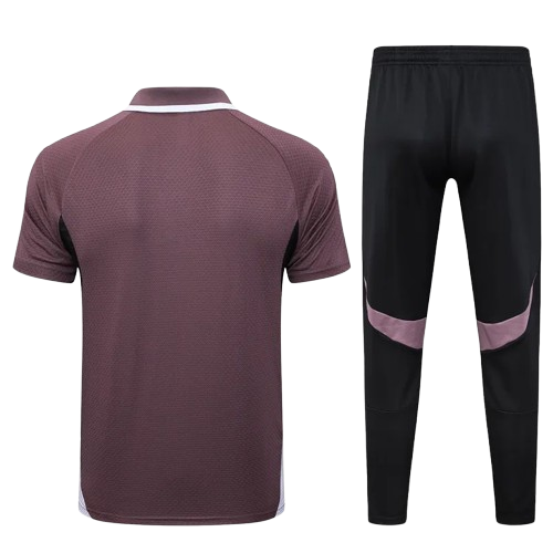 25-26 Man Utd Grey Purple Polo Tracksuit