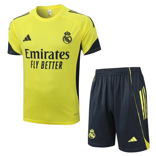 25-26 Real Madrid Yellow Training Short Suit