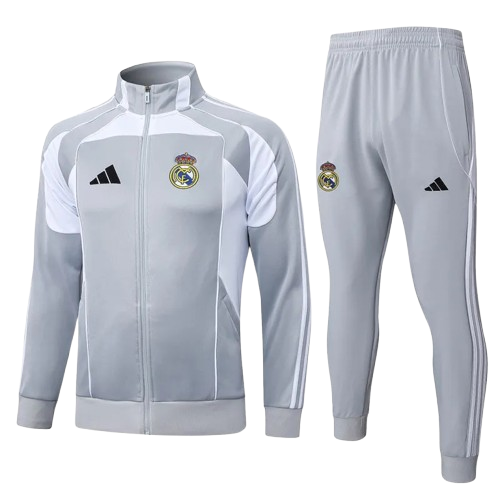 25-26 Real Madrid Gray Jacket Tracksuit