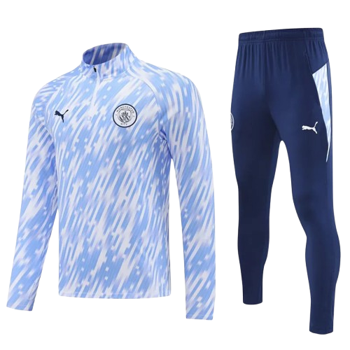 25-26 Man City White Half Pull Tracksuit